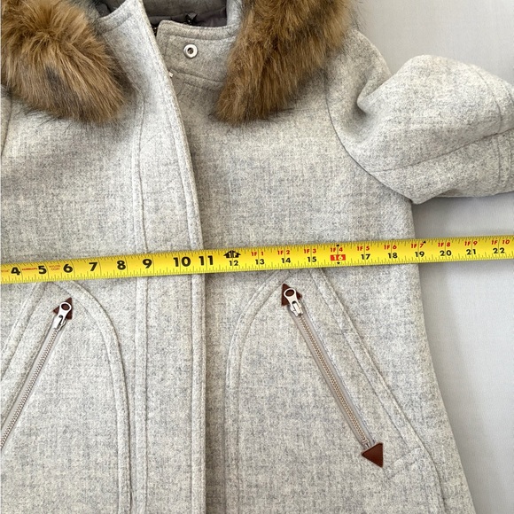 J. Crew Coat Wool Chateau Parka Gray Hooded Italian Stadium Cloth NELLO GORI 2 - Picture 14 of 16